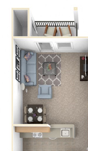 Two Bedroom Two Bath Floorplan Two Bedroom Two Bath Floorplan at Fieldstream Apartment Homes, Iowa, 50023